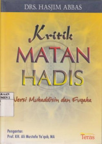 Kritik Matan Hadis Versi Muhaddisin dan Fuqaha