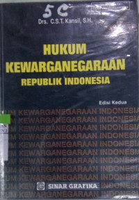 Hukum Kewarganegaraan republik Indonesia Edisi Kedua